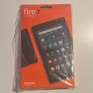 Amazon Fire 7 Tablet with Alexa - Black and Orange